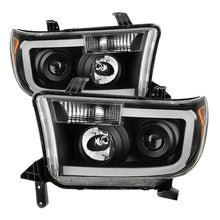 Load image into Gallery viewer, xTune Toyota Tundra 07-13 LED Light Bar Projector Headlights Black PRO-JH-TTU07-LED-BK