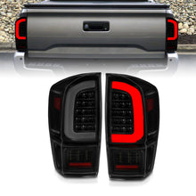 Load image into Gallery viewer, ANZO 16-21 Toyota Tacoma LED Tail Lights - w/ Light Bar Sequential Black Housing & Smoke Lens