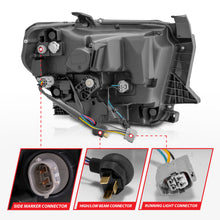 Load image into Gallery viewer, ANZO 14-21 Toyota Tundra (OE Halogen w/LED DRL) LED Crystal Headlights w/ Switchback & DRL - Blk