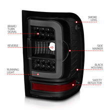 Load image into Gallery viewer, ANZO 01-11 Ford Ranger LED Taillights - Black Housing w/ Smoke Lens & Light Bar