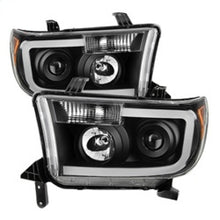 Load image into Gallery viewer, xTune Toyota Tundra 07-13 LED Light Bar Projector Headlights Black PRO-JH-TTU07-LED-BK