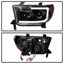 Load image into Gallery viewer, xTune Toyota Tundra 07-13 LED Light Bar Projector Headlights Black PRO-JH-TTU07-LED-BK