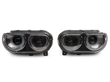 Load image into Gallery viewer, Raxiom 08-14 Dodge Challenger Halo Projctr Headlights w/Sequential Turn Signals-Blk Hsng(Clear Lens)
