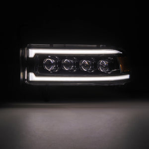 AlphaRex 94-01 RAM 1500 NOVA LED Proj Headlights Alpha-Blk w/Activ Light/Seq Signal/SB DRL