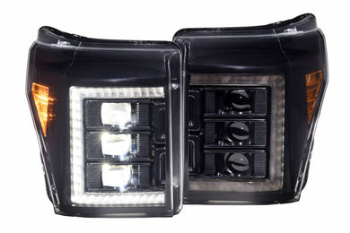 FORD SUPER DUTY (11-16): XB LED HEADLIGHTS WHITE DRL