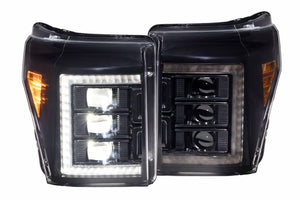 FORD SUPER DUTY (11-16): XB LED HEADLIGHTS WHITE DRL