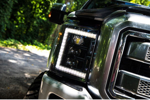 FORD SUPER DUTY (11-16): XB LED HEADLIGHTS WHITE DRL