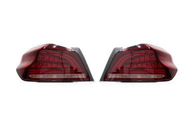 OLM Spec CR Tail Lights (Red Lens, Black Base) - 2015-2021 Subaru WRX & STI