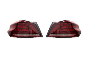 OLM Spec CR Tail Lights (Red Lens, Black Base) - 2015-2021 Subaru WRX & STI