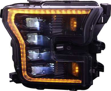 OLM Infinite Series Headlights (Amber DRL) (Gen 2) - 2015-2017 Ford F150