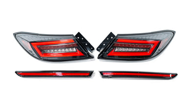 Intec Sequential LED 4pc Taillights w/Center Bar (Clear lens/Black Base/Red Bar) - 2022-2024 Toyota GR86 / Subaru BRZ