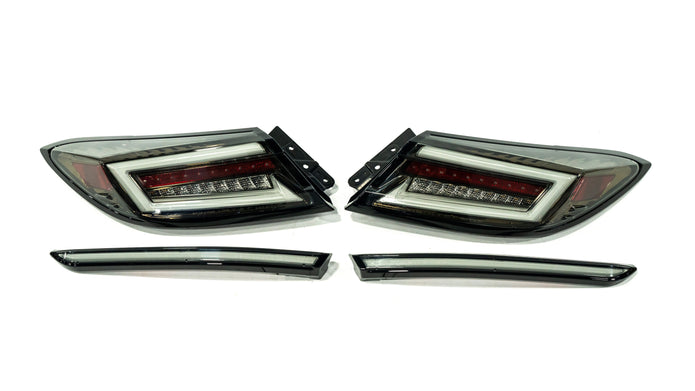 Intec Sequential LED 4pc Taillights w/Center Bar (Smoke lens/Gold Base/White Bar) - 2022-2024 Toyota GR86 / Subaru BRZ