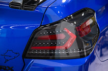 Load image into Gallery viewer, OLM Evolution Tail Lights (Clear Lens, Black Base, Red Bar) - 15+ WRX / STI