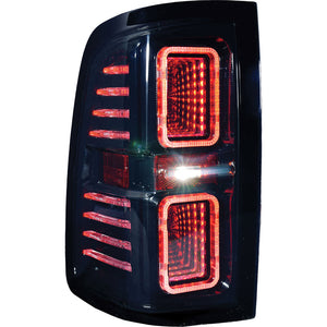 Dodge Ram Tail Lights For 09-18 RAM Smoked/Smoked DRL Infinite Series