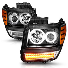 Load image into Gallery viewer, ANZO 2007-2012 Dodge Nitro Projector Headlights w/ Halo Black (CCFL) G2