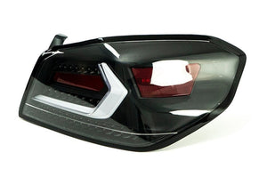 OLM Evolution Tail Lights (Clear Lens, Black Base, White Bar) - 15+ WRX / STI