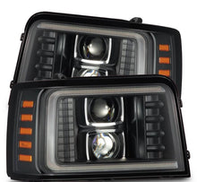 Load image into Gallery viewer, AlphaRex 92-96 Ford F-Series/Bronco PRO-Series Proj Headlight Blk w/Seq. Sig &amp; DRL