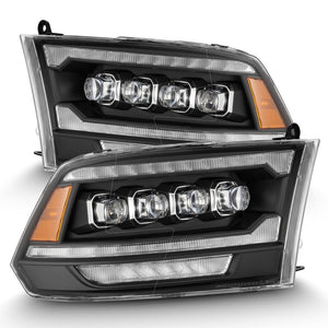 AlphaRex 09-18 Ram 2500 NOVA LED Proj Headlights Plank Style Chrome w/Activ Light/Seq Signal/DRL