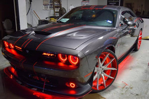 Oracle 15-21 Dodge Challenger Waterproof LED Fog Light Halo Kit - ColorSHIFT SEE WARRANTY