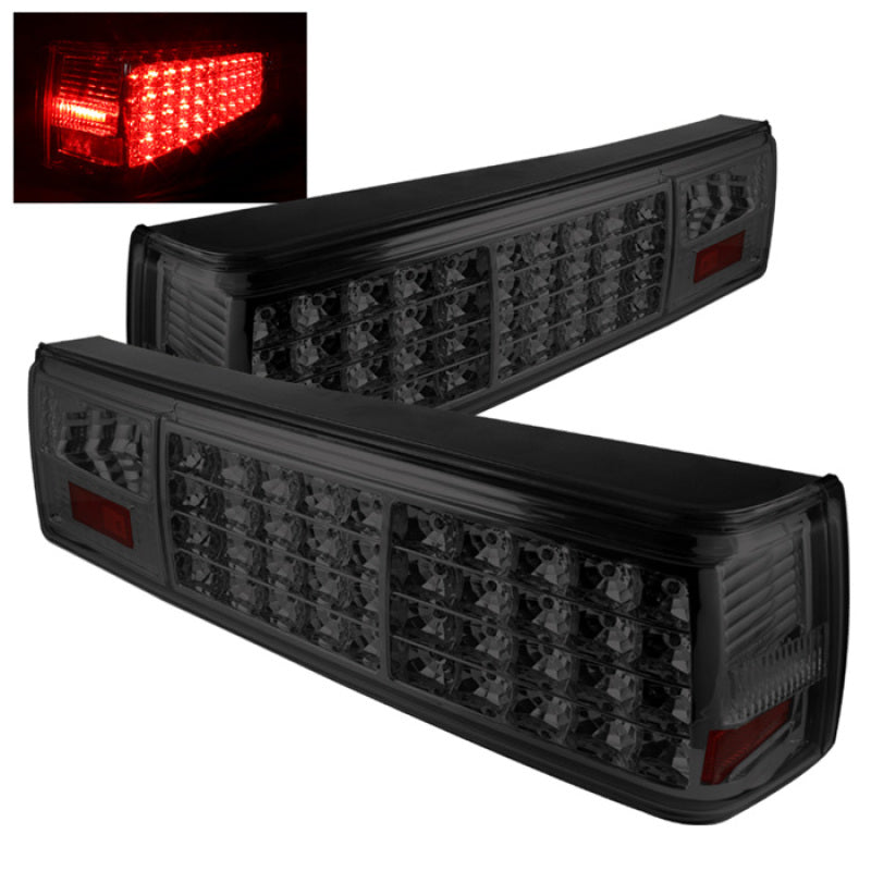 Xtune Ford MUStang 87-93 LED Tail Lights Smoke ALT-ON-FM87-LED-SM