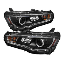 Load image into Gallery viewer, Spyder Mitsubishi Lancer/EVO-10 08-14 Projector Halogen Model- LED Halo DRL Blk PRO-YD-ML08-DRL-BK