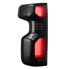 Load image into Gallery viewer, AlphaRex 19+Cheverolet 1500/2500HD/3500HD Silverado Luxx Series LED TailLights Alpha-Black Topo-Etch