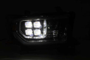 AlphaRex 07-13 Toyota Tundra NOVA LED Proj Headlights Black w/ Activ Light/Seq Signal/DRL