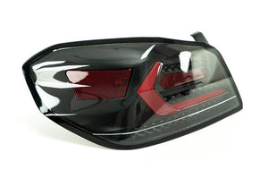 OLM Evolution Tail Lights (Clear Lens, Black Base, Red Bar) - 15+ WRX / STI