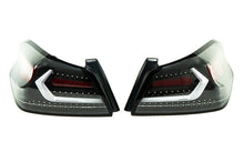 Load image into Gallery viewer, OLM Evolution Tail Lights (Clear Lens, Black Base, White Bar) - 15+ WRX / STI