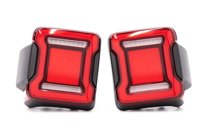 OLM Red LED Tail Lights - Jeep Wrangler JL