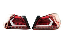 Load image into Gallery viewer, OLM Evolution Tail Lights (Clear Lens, Red Base, White Bar) - 15+ WRX / STI