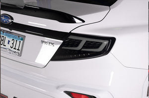 OLM Spec-AR LED Taillights (Smoke Lens/Black Base/White Bar) - 2022+ WRX