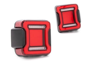 OLM Red LED Tail Lights - Jeep Wrangler JL