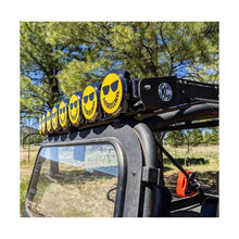 Load image into Gallery viewer, KC HiLiTES 6in. Hard Cover for Gravity Pro6 LED Lights (Single) - Smiley Face- Yellow/Black KC Logo