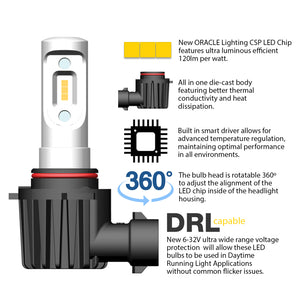 Oracle 9006 - VSeries LED Headlight Bulb Conversion Kit - 6000K