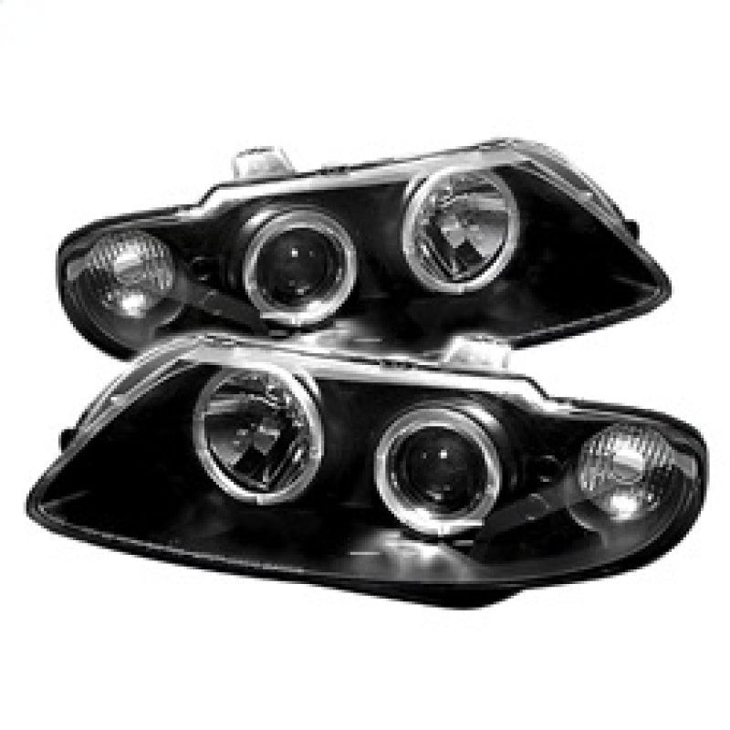 Spyder Pontiac GTO 04-06 Projector Headlights LED Halo LED Black High H1 Low H1 PRO-YD-PGTO04-HL-BK