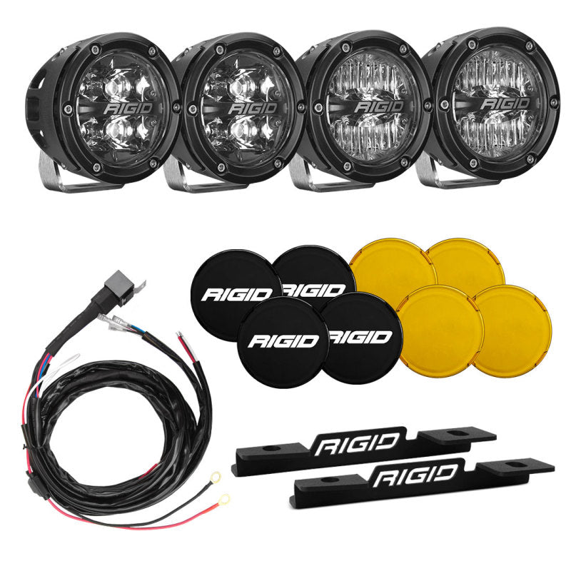 Rigid Industries 2021 Ford Bronco A-Pillar Light Kit (Incl. 360-spot and 360-Drive)
