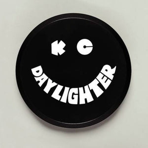 KC HiLiTES 6in. Round Hard Cover for Daylighter/SlimLite/Pro-Sport (Single) - Black w/White Smile