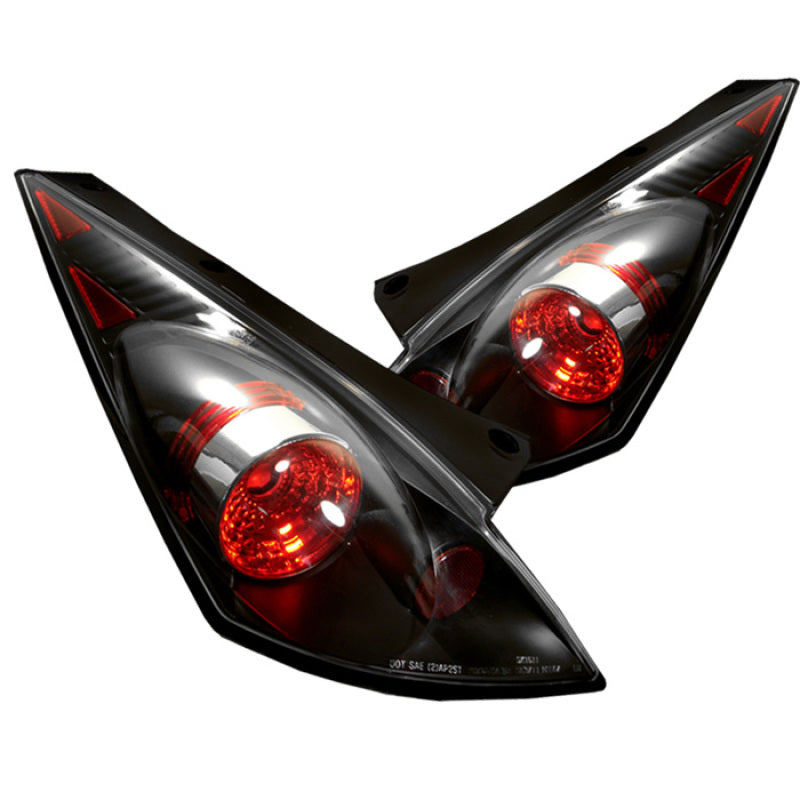 Spyder Nissan 350Z 03 05 Euro Style Tail Lights Black ALT YD