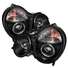Load image into Gallery viewer, Spyder Mercedes Benz E-Class 00-02 Projector Headlights LED Halo Blk PRO-YD-MBW21099-HL-BK