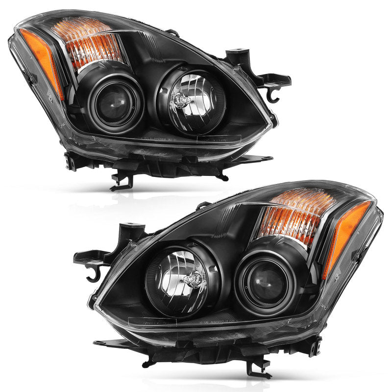 ANZO 2010-2013 Nissan Altima Projector Headlight Black (Halogen Type)