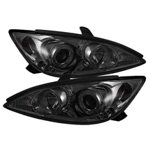 Load image into Gallery viewer, Spyder Toyota Camry 02-06 Projector Headlights LED Halo LED Smoke High H1 Low H1 PRO-YD-TCAM02-HL-SM