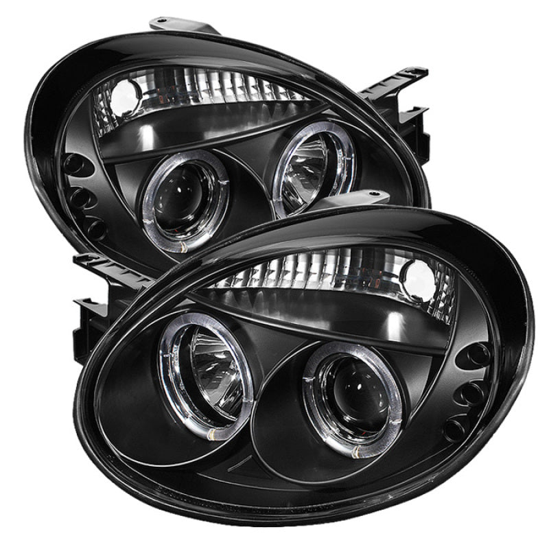 Spyder Dodge Neon 03-05 Projector Headlights LED Halo LED Black High H1 Low H1 PRO-YD-DN03-HL-BK