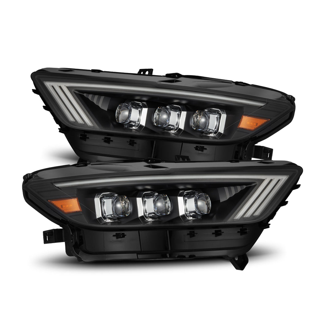 AlphaRex 15-17 Ford Mustang NOVA Series LED Projector Headlights Blk