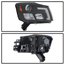 Load image into Gallery viewer, Spyder 04-15 Nissan Titan / 04-07 Nissan Armada V2 Projector Headlights - Black PRO-YD-NTI04-DRL-BK