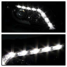 Load image into Gallery viewer, Spyder Honda Accord 2013-2015 4DR Projector Headlights Light Bar DRL Black PRO-YD-HA13-LBDRL-BK