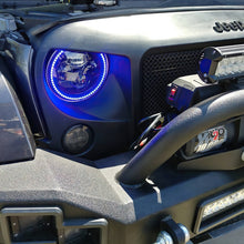 Load image into Gallery viewer, Oracle 7in High Powered LED Headlights - Black Bezel - ColorSHIFT 2.0