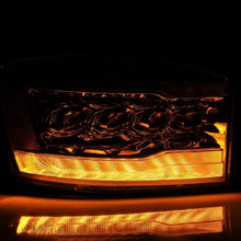 Load image into Gallery viewer, AlphaRex 06-08 Dodge Ram 1500HD NOVA LED Proj Headlights Plank Style Blk w/Seq Signal/DRL/Amber LED