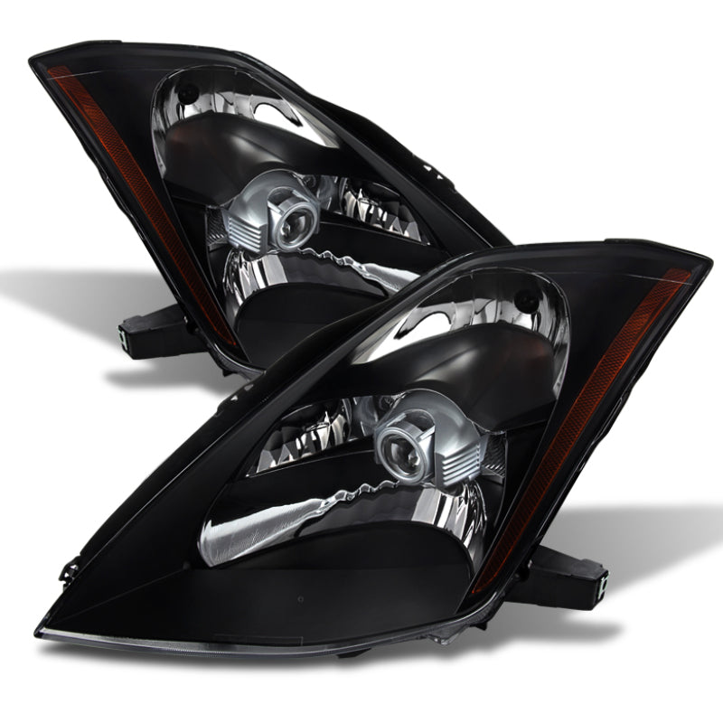 Xtune Nissan 350Z 03-05 Crystal Headlights Xenon/Hid Model Only Black HD-JH-N350Z-HID-BK