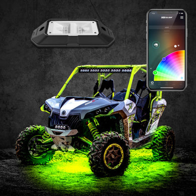 XK Glow Rock Light w/ XKchrome App Controlled Bluetooth Advanced Kit 4pc RGB 6W
